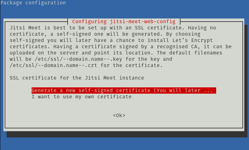 Generate a self-signed certificate